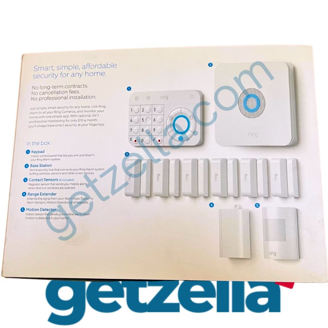 Ring Alarm Wireless Security Kit 10-Piece: Base, Keypad, 6 Contacts, Motion, Extender. DIY wireless home protection, Alexa-ready, 24hr backup.