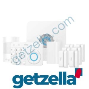 Ring Alarm 10-Piece Wireless Security Kit white base station keypad sensors extender motion detector