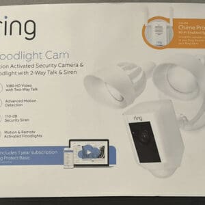 Ring Floodlight Camera with Motion Detection and Chime Pro WIFI