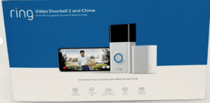 Ring Video Doorbell 2 and Chime with Rechargeable Doorbell Battery Pack