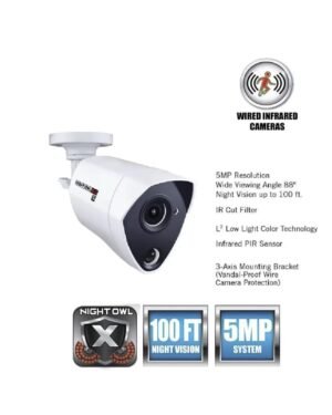 Night Owl 5MP Wired Infrared Security Camera Night Owl CM-PTHD50NW-BU-HIK Infrared Camera Night Owl 5MP Wired Security Camera Night Owl Wired Infrared Camera Night Owl CM-PTHD50NW-BU-HIK Security Camera Night Owl 5MP Infrared Surveillance Camera Night Owl Wired Security Camera With 60ft Cable Night Owl CM-PTHD50NW-BU-HIK Infrared Surveillance Camera