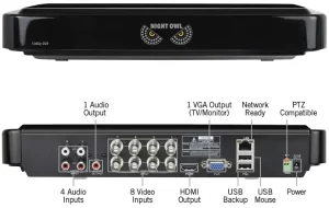 Night Owl 8 Channel 1080p AHD DVR with 1TB HDD Drive - DVR-AHD10B-81-RS