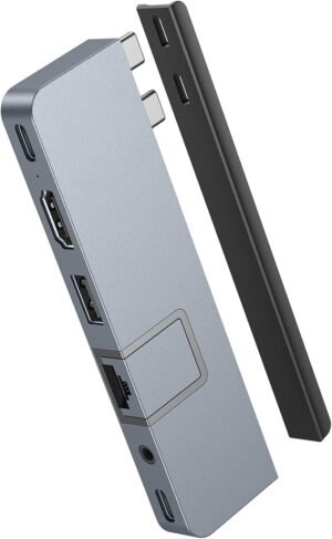 HyperDrive Duo 7-in-2 USB-C Hub, Space Gray