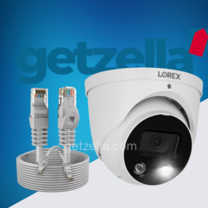 Lorex E893DD-E Indoor/Outdoor 4K Ultra HD Smart Deterrence IP Dome Camera with cable