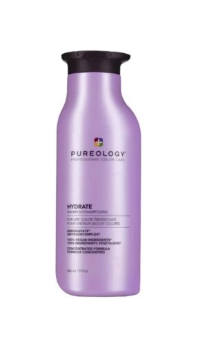 Pureology Hydrate Shampoo - For Dry or Color Treated Hair, Moisturizing Shampoo For Hydration & Softness, With Rose Extract & Green Tea, Vegan & Sulfate-Free