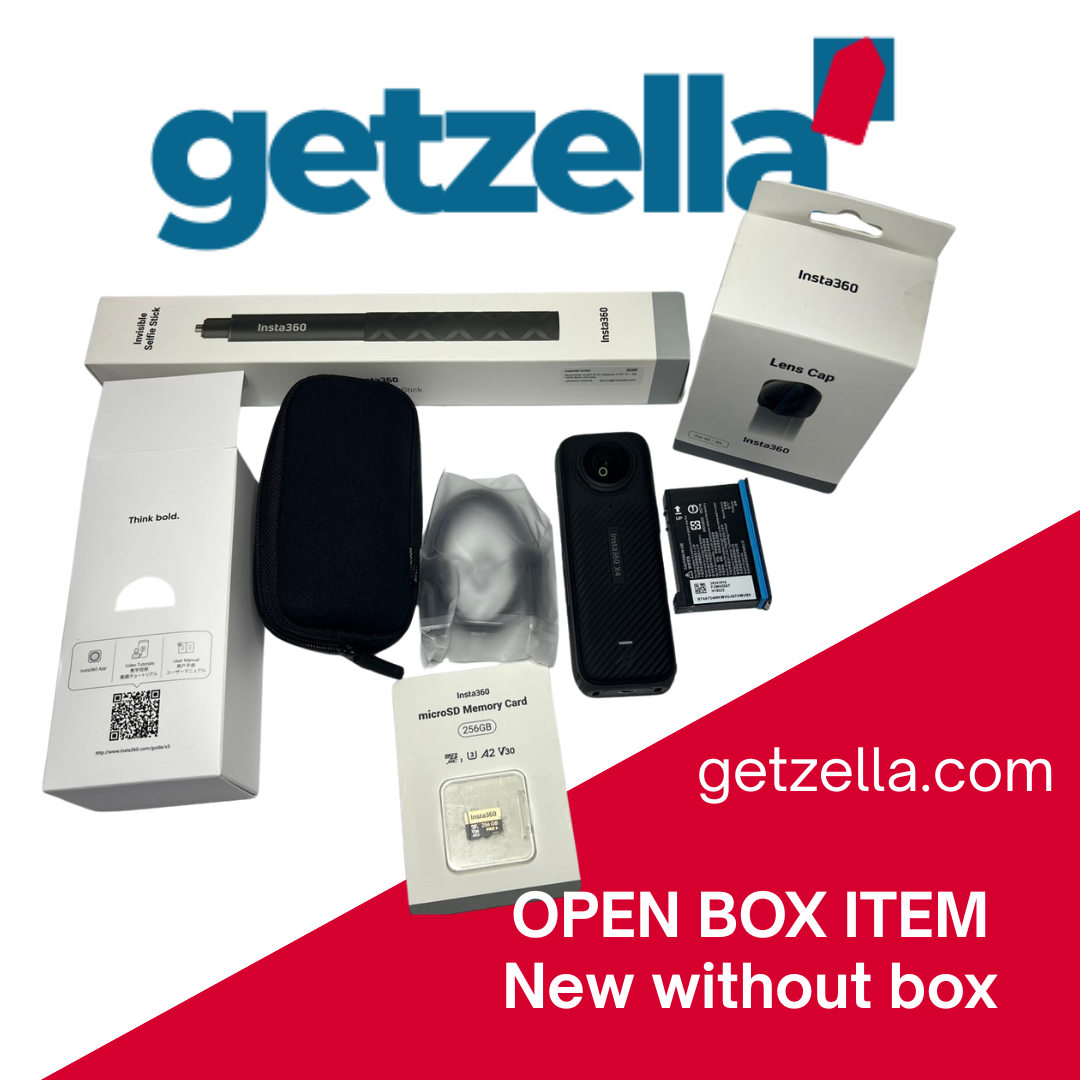 Insta360 X4 8K Waterproof 360 Action Camera Bundle – 256GB & Stick