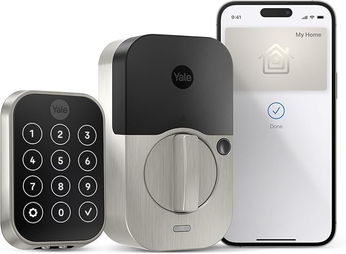 Yale Assure Lock 2 Plus WiFi Deadbolt – Satin Nickel Smart Keyless Entry with Apple Home Keys