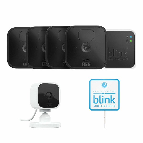 Blink 5 Camera Security System with Yard Sign – Wireless 1080p Whole Home Bundle